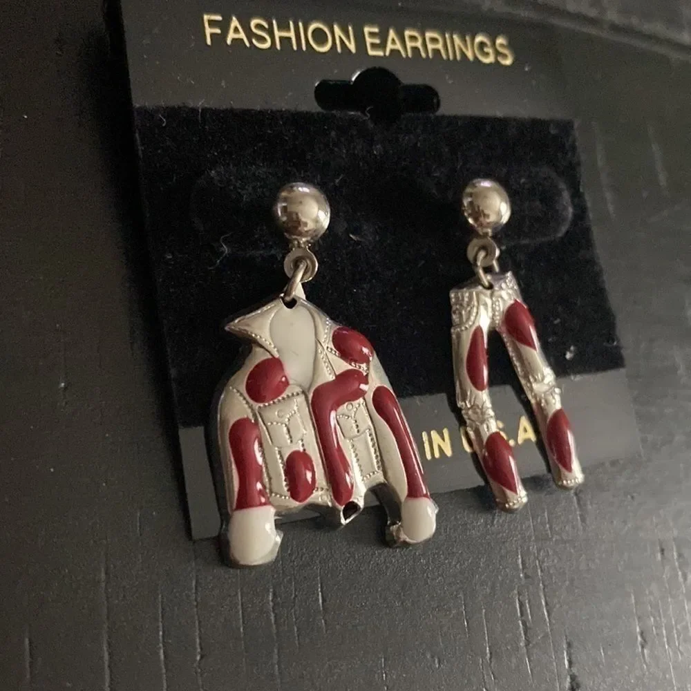 Jacket Pants Novelty Fashion Earrings Western Rodeo Festival Vintage Unique
